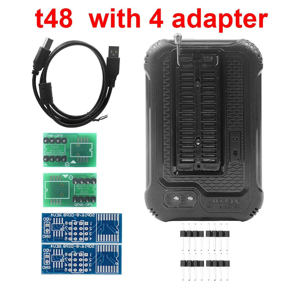 XGECU T48 Programmer Minipro V12.67  with 17 Adapter Nand Flash Bios USB Programming Calculator Better Than Than TL866A