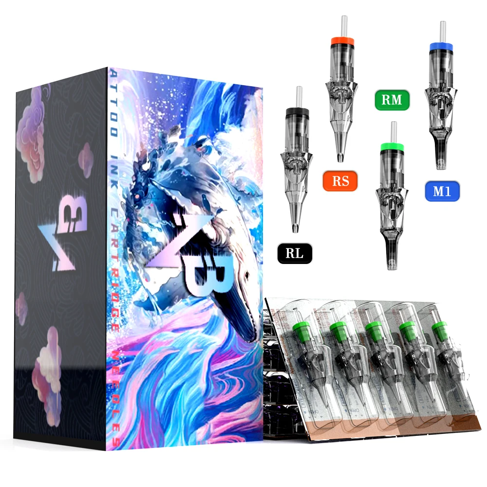 

Goldplume 50-Piece Mixed Pack of Professional Tattoo Needles, with Membrane-Type Safety Needles, Disposable Tattoo Needles