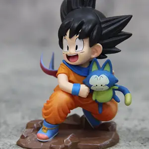 ドラゴンボールの子供時代の小さな悟空抱擁プエルヤムティーリトルフォロワーフィギュアドールPVCモデル彫像コレクションおもちゃオルナマンギフト 8ベストセールスドラゴンボールZ彫像-5