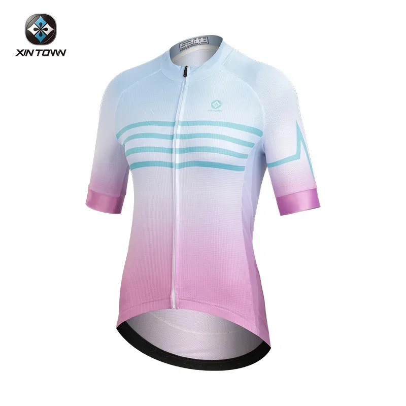 Cycling Suit Summer Short Sleeve Thin Single Top Women's Mountain Road Bike Quick Drying Short Top