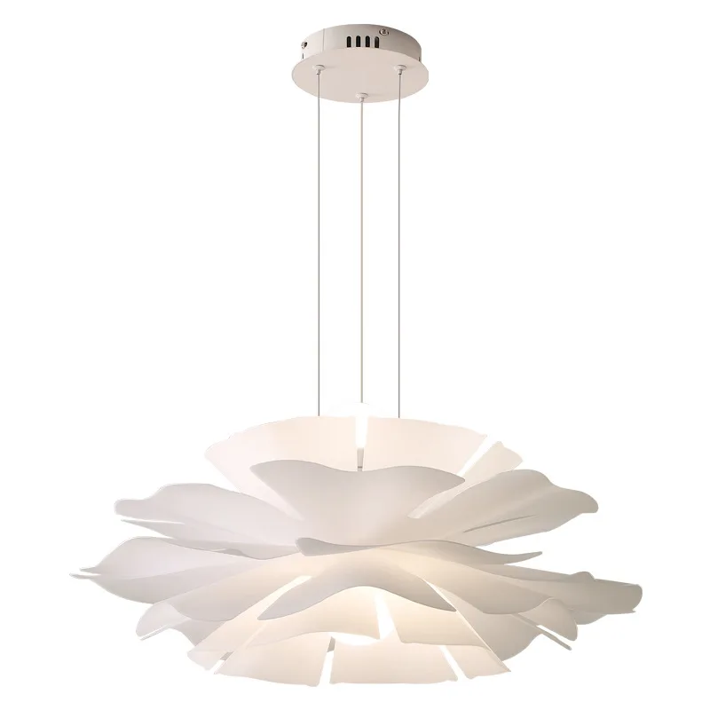 

Chandelier ins girl Nordic petal lamp princess children's room cross-border LED cream wind restaurant bedroom card table