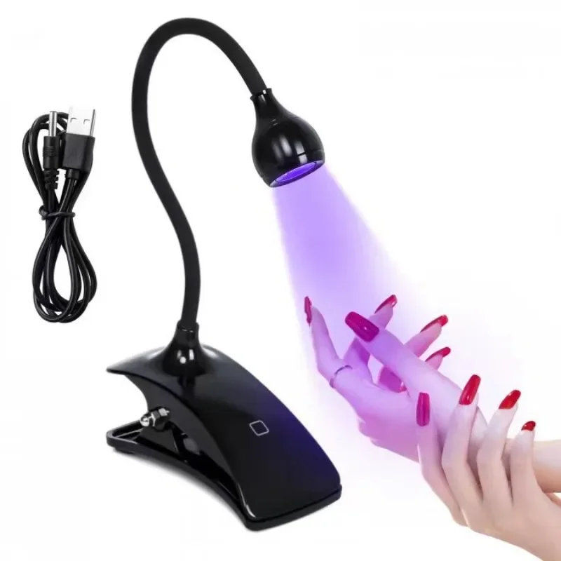  Gooseneck Nail Enhancement Lamp Usb Clip Desk Lamp 395 Nail Enhancement Light Nail Polish Uv Curing Violet Light 