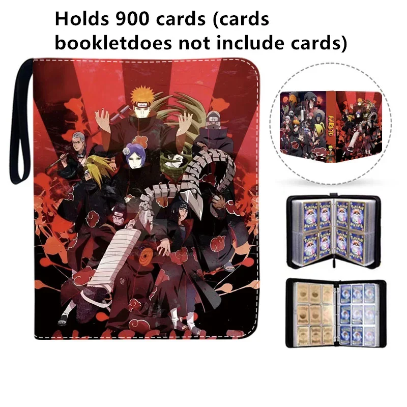 New 400 PCS 900 PCS Card Album Book Anime NARUTO Collection Card Zipper Game Cards Sasuke Sakura Kakashi Binder Holder Kids Gift