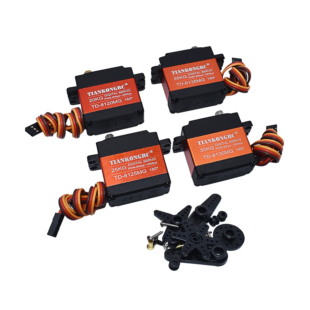 TD-8120MG TD-8125MG Waterproof Metal Gear Digital Servo with 20 25 30KG Torque 180Angle for RC Remote Control Car Model Vehicle