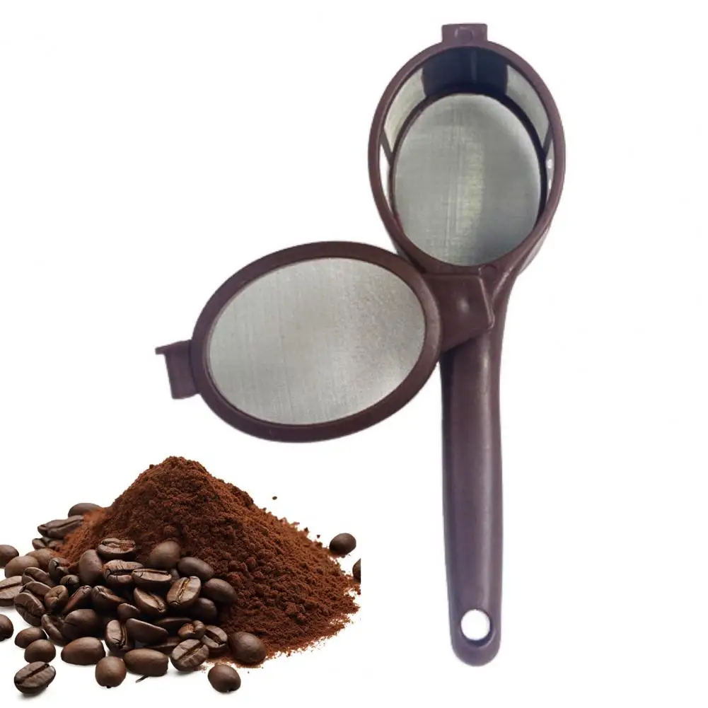 Camping Koffiebrouwer Compacte Koffie Vergiet Herbruikbare Roestvrijstalen Koffieschep Trechter Draagbare Mesh Filter Voor Reizen