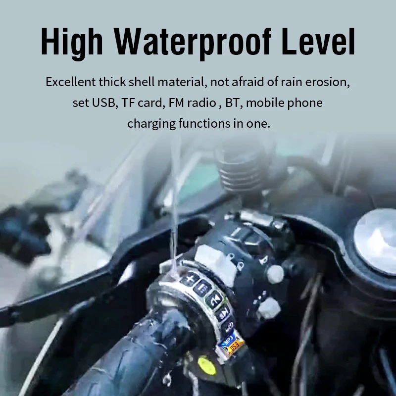 E-bike Motorcycle Handlebar USB Charging Audio BT Audio With Switch With Bluetooth Speaker