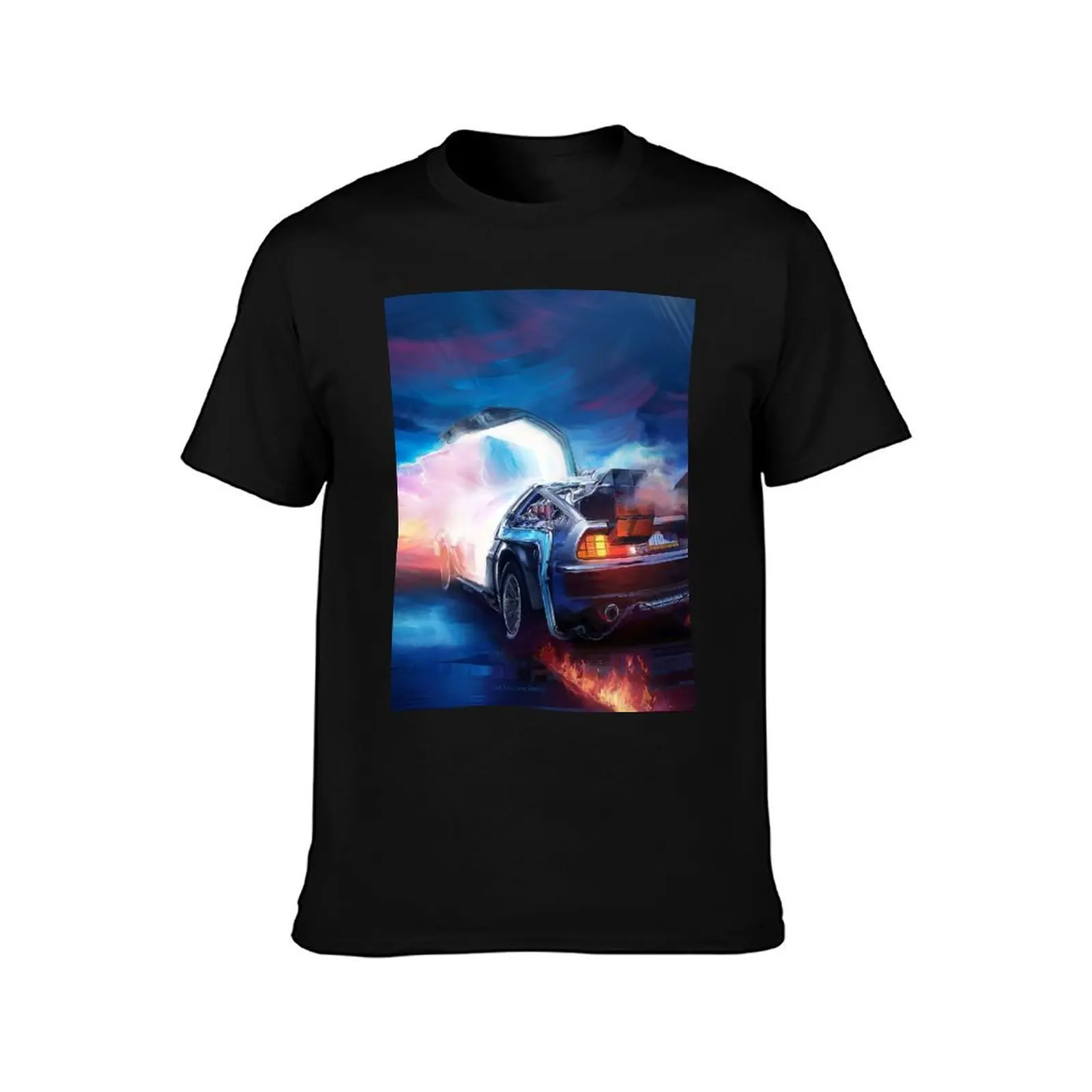 Back to the Future Delorean Time Machine T-Shirt tees tops slim fit t shirts for men