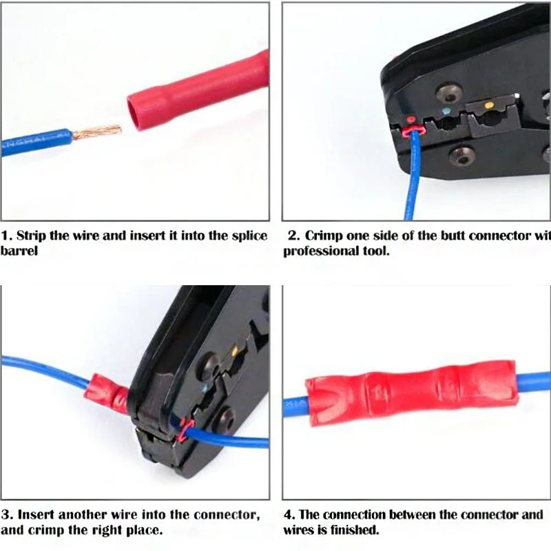 Négligeable de connecteurs de fil de câble électrique, connecteur bout à bout isolé, Criajpolitics, BV1.25, BV2.5, BV5.5, accessoires de voiture