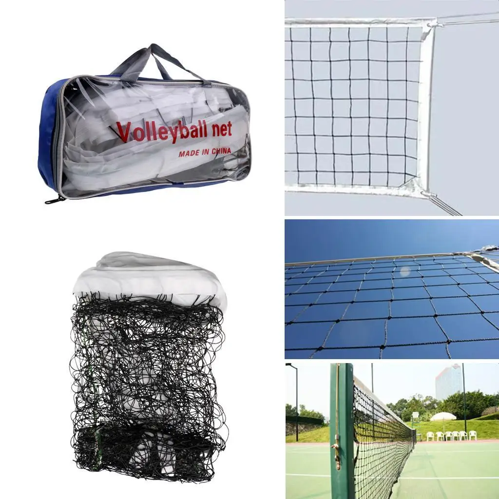 Classic 32x3 ft Standard Official Size Volleyball Net, Outdoor Indoor Sports Storage Bag and Steel Cable