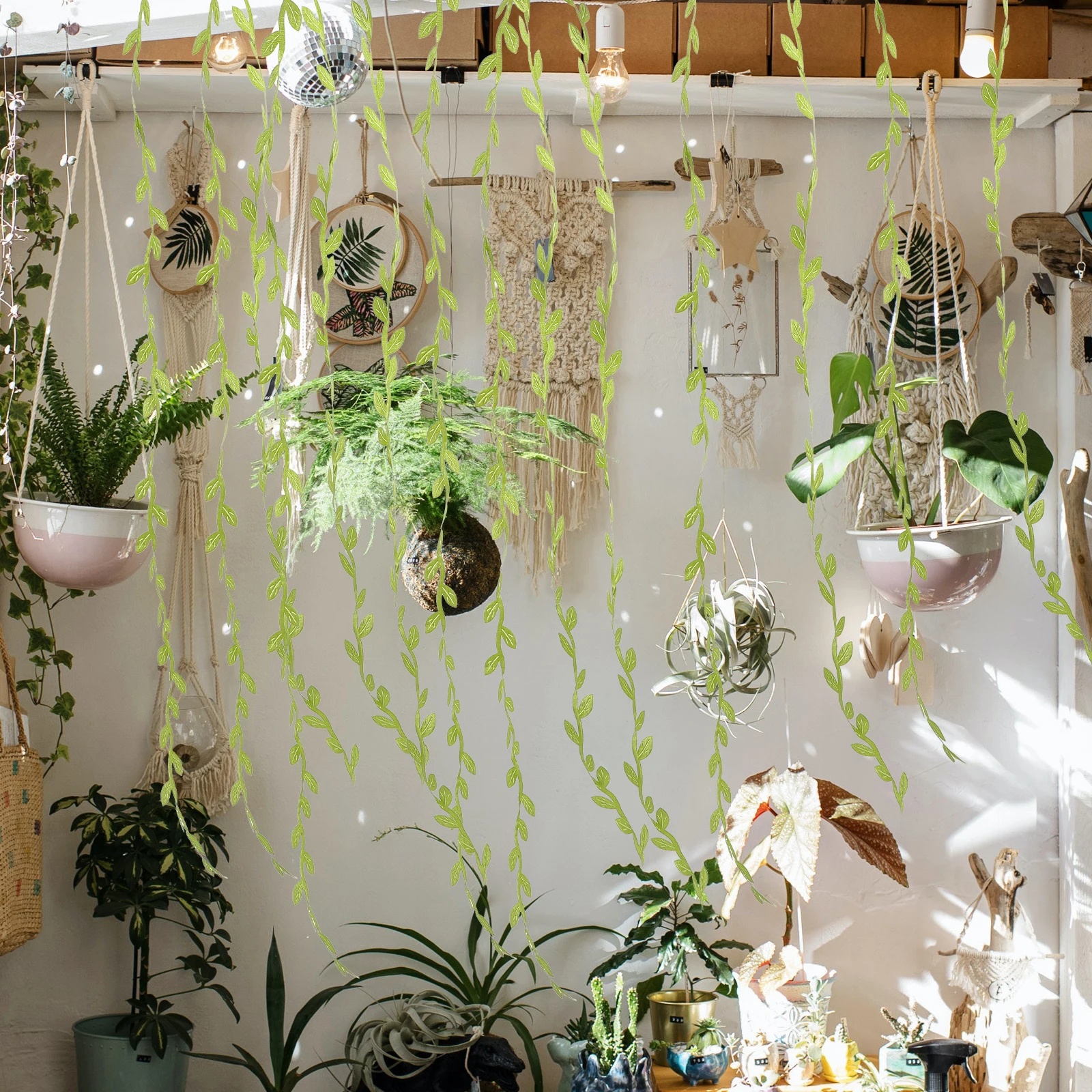 

Greenery Wreath Hanging Willow Leaves Garland Pendant Wall Decor Artificial Plant Long Lasting Home Door Party Wedding Christmas