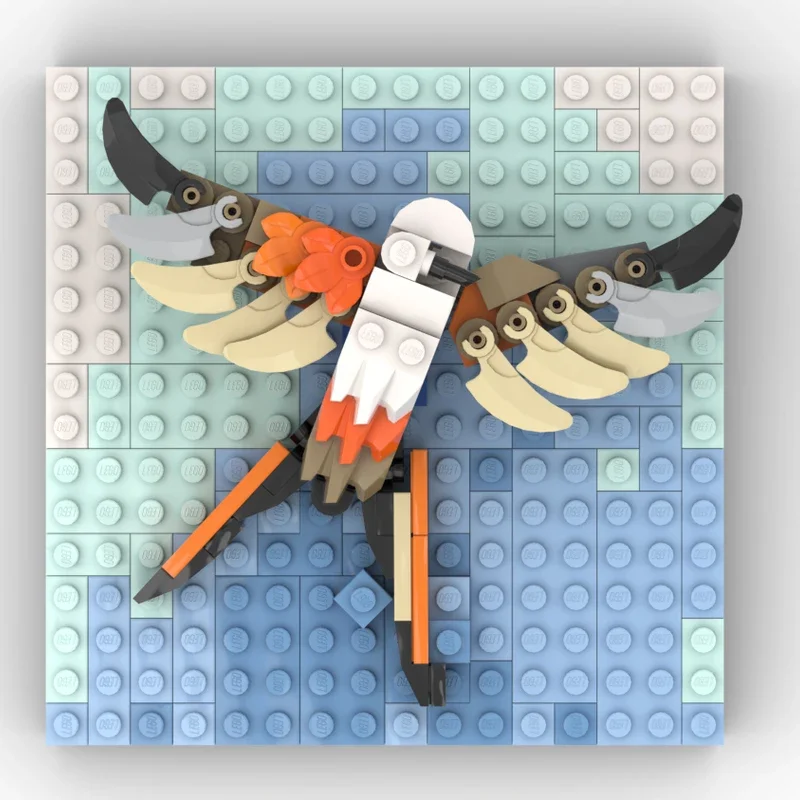 

160 шт. MOC размах крыльев, обложка коробки, художественный строительный блок, рождественский подарок, праздничная тематическая ограниченная серия, высокодетальный креативный проект