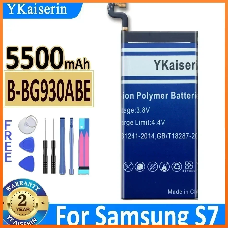 YKaiserin EB-BG930ABE 5500mAh Battery for Samsung GALAXY S7 G9300 G930F G930A G9308 SM-G9300 Portablet Batteries Warranty + NO