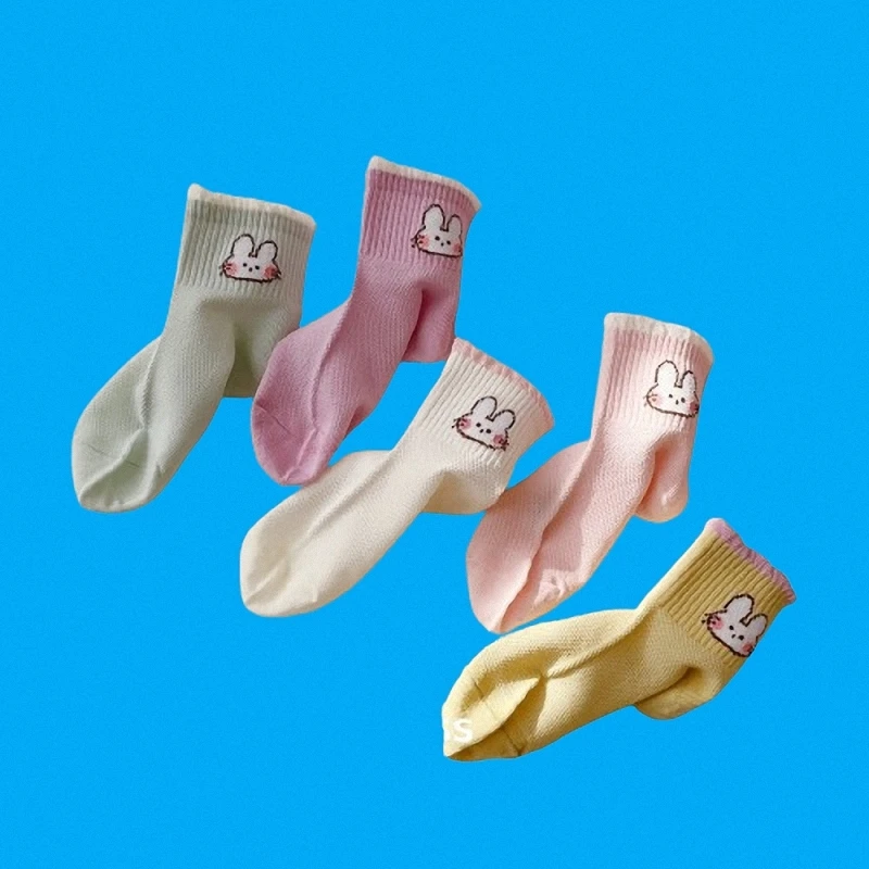 Chaussettes en coton peigné pour garçons, maille fine, chaussettes décontractées respirantes pour enfants, couleur bleue, 5/10 paires, printemps et été, nouveau, 2024