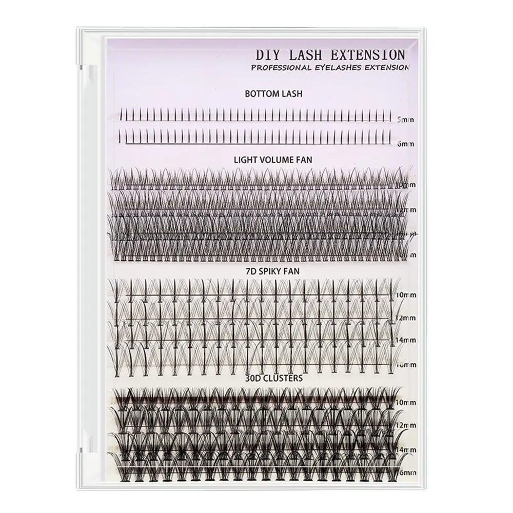 with Applicator and Lash Bond&Seal Lash Extension Kit Mixed 5-16mm Wispy 400Pcs Lash Clusters Natural Look Individual Lashes