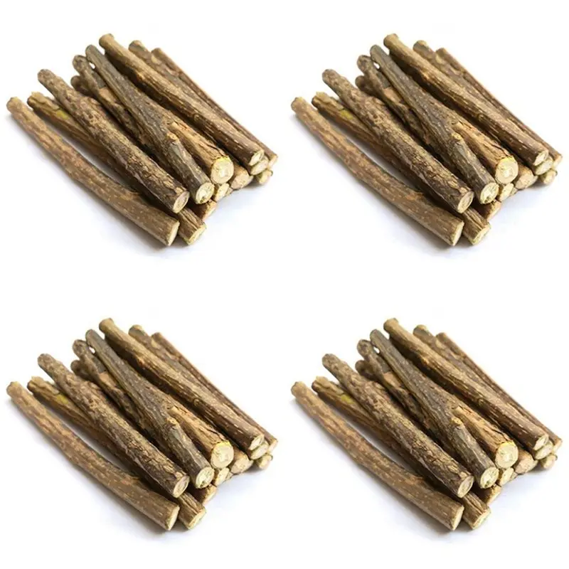 KYCOR-80Pcs Natural Silvervine Sticks For Catnip Sticks Matatabi Chew Sticks Teeth Molar Chew For Cat Teeth Cleaning