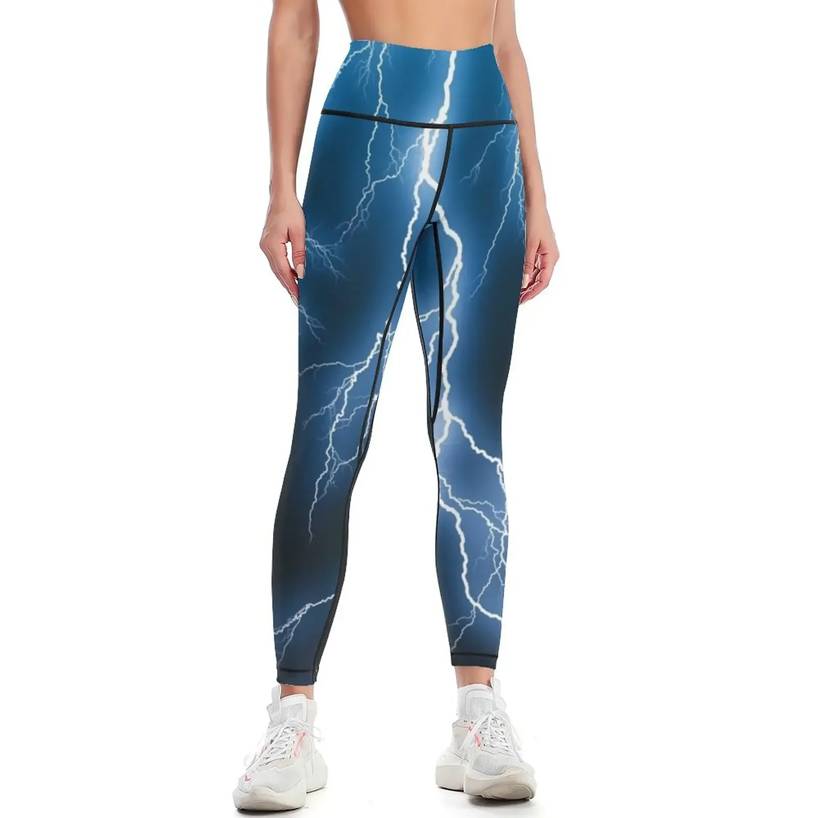 

BLUE LIGHTNING Leggings sportswear for gym gym top gym sportswear woman fitness set Womens Leggings