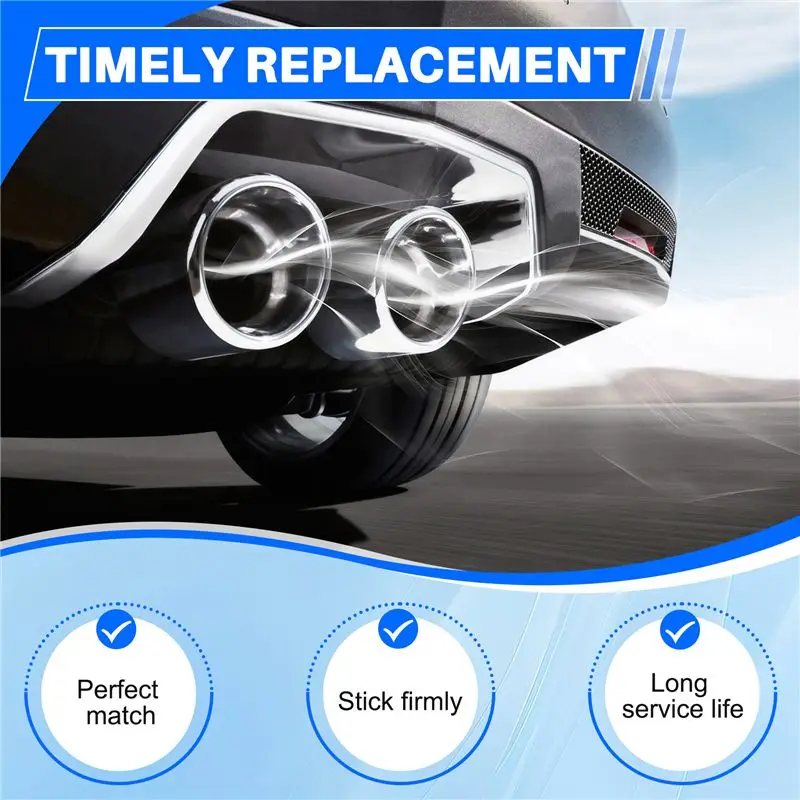 Reliable-Car Bright Carbon Fiber Exhaust Tip Universal Car Exhaust Pipe Modification Tail Throat Clip-On Tail Pipe