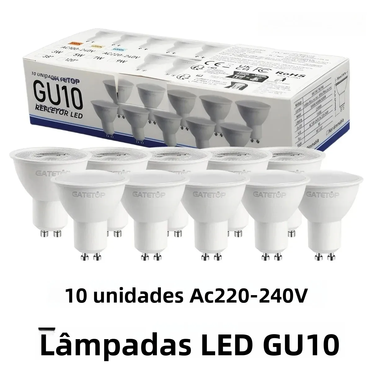 pacote-com-10-lampadas-led-gu10-spotlight-220v-3w-9w-branco-quente-3000k-6000k-ideal-para-residencias-e-edificios-comerciais