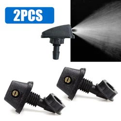 2 pçs ajustável pára-brisas do carro limpador ventilador bocais jato preto pára-brisa lavadora de água spray bocais para toyota camry corolla sienna