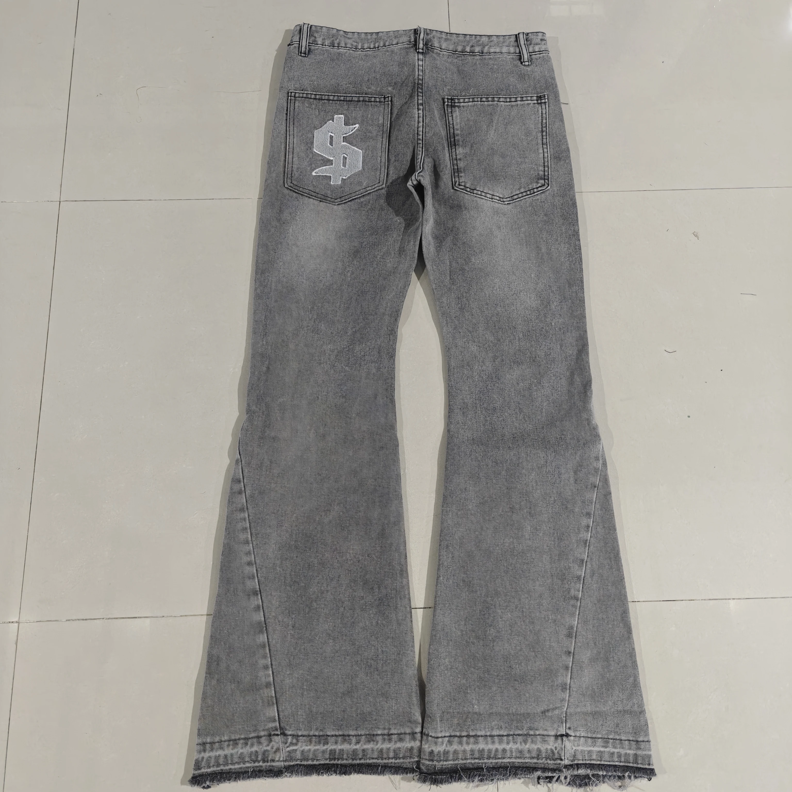 Vintage jaren 2000 Vrijheidsbeeld Jeans Hoge taille Baggy Rechte Denim Broek Streetwear Jean Hot Stamp Diamond Studded Y2k Broek