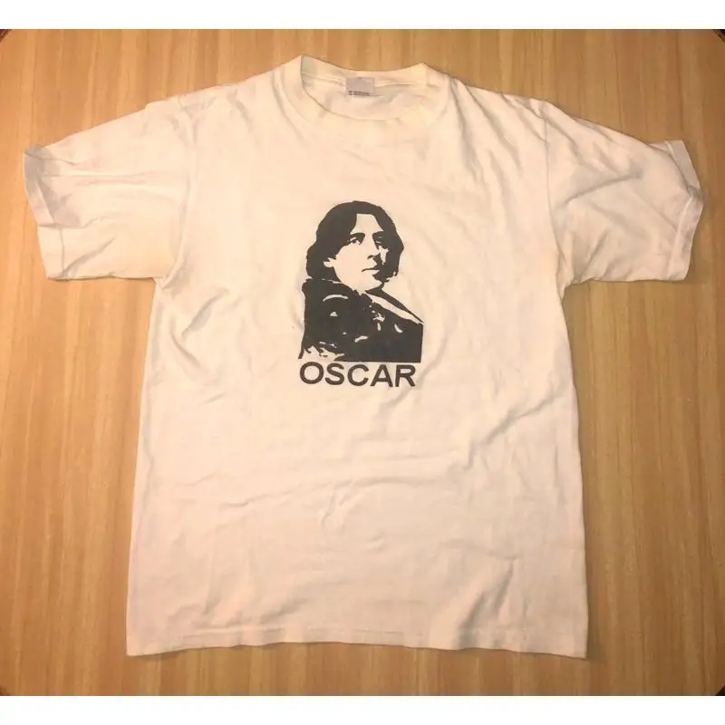 Vtg 1980s camiseta blanca para hombre OSCAR Wilde Dorian Grey Morrissey Smiths