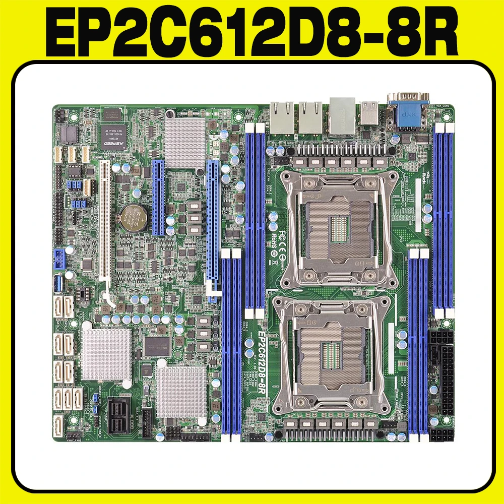 

EP2C612D8-8R DDR4 LGA2011 C612 Support E5-2600/4600 V3 Server Motherboard For ASROCK