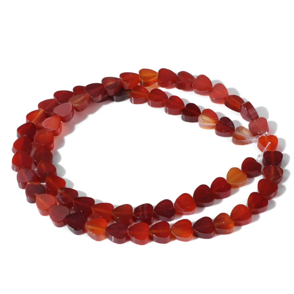 Heart Shape Stone Beads 6mm Imperial Jaspers Heart Agates Heart Crystal Beads for Jewelry Making Bracelet Necklace Accessories