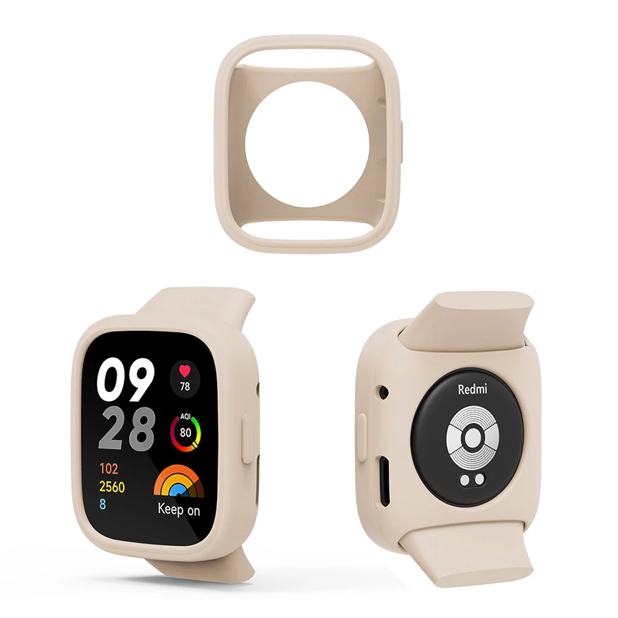 قضية واقية ل شاومي Redmi ساعة 3 سيليكون قذيفة الإطار الوفير حامي ل Redmi ساعة 3 ساعة ذكية غطاء علبة