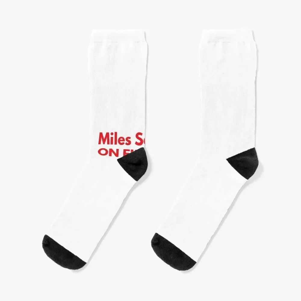 Miles Sanders ON FIRE Socks sheer golf Wholesale Socks For Girls Men's