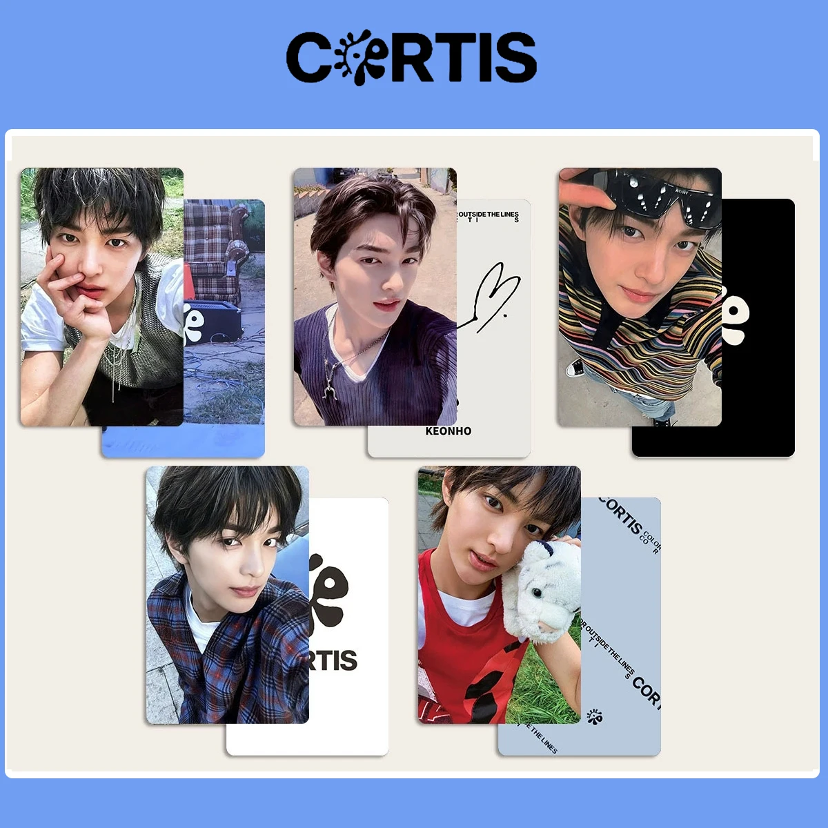 5/6PCS Kpop CORTIS Photocard Color Outside The Lines Album GO