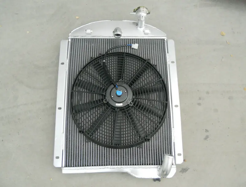 

New performance 3 Rows Aluminum Radiator & Fan For Chevy 1941-1946 Pickup Trucks 1941 1942 1943 1944 1945 1946