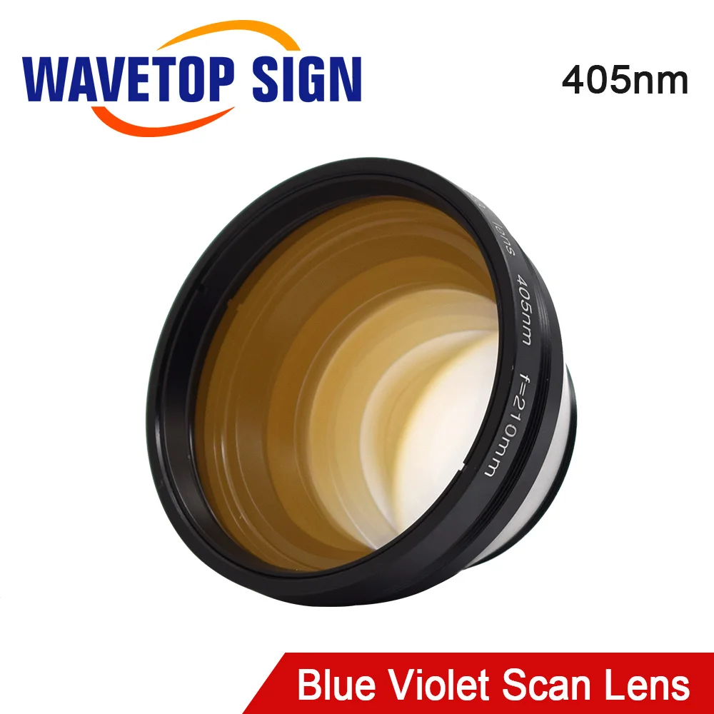 WaveTopSign 405nm Blue Violet F-theta Scan Lens 50x50 - 300x300 FL 110-430 Screws M39/M55/M85 use for 3D Printer Machine