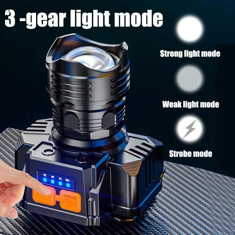 

tipoYY32ezioneНалобный фонарь Водонепроницаемый налобный фонарь Перезаряжаемый налобный фонарик Оригинальный светодиодный налобный фонарь Супер яркий налобный фонарь для рыбалки/кемпинга