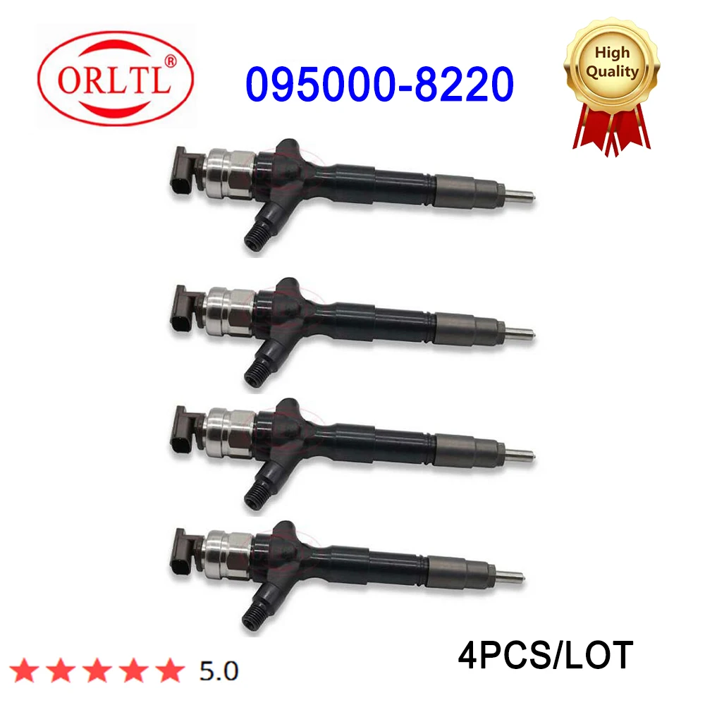 

4PCS 095000-8220 Common Rail Diesel Fuel Injector 9709500-822 Fits For Toyota Hilux Hiace 1KD 2KD-FTV 095000-8222 095000-8223