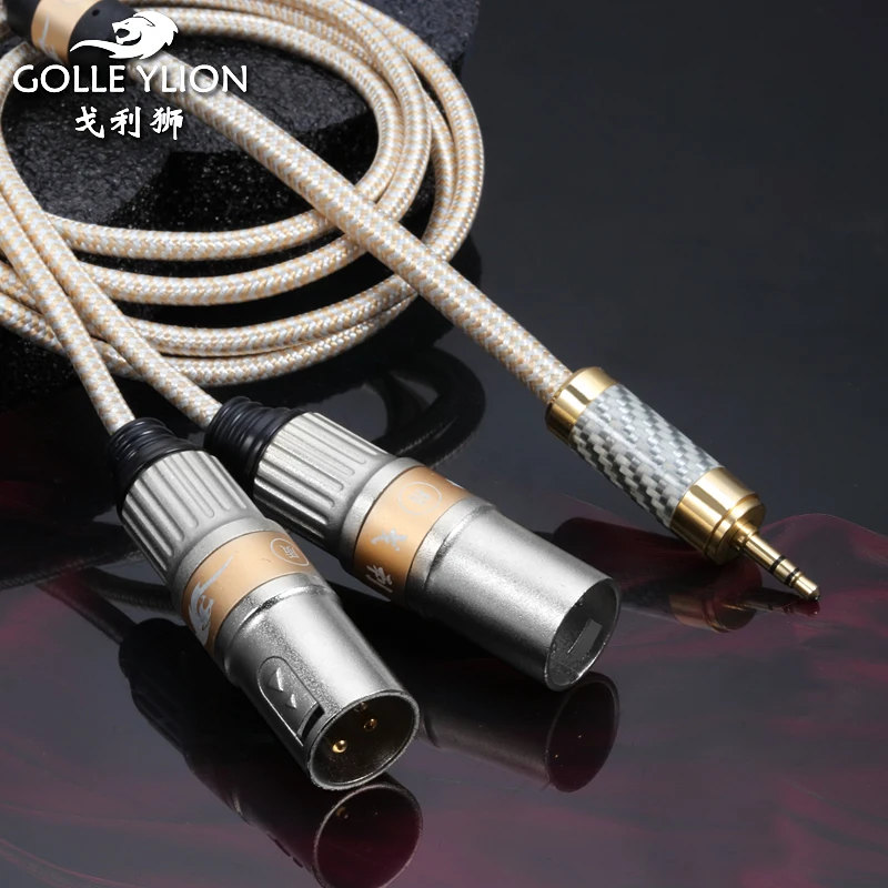 

Hi-fi Audio Cable 3.5mm Mini Jack to Dual XLR 3 Pin for Mobile PC Headphone Mixing Console Amplifier Cable 1M 1.5M 3M 5M 8M