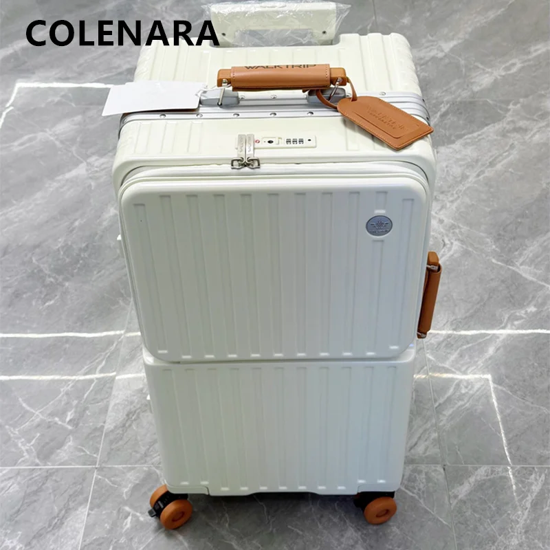 

COLENARA Travel Suitcase USB Charging Multifunctional Boarding Box Large Capacity Trolley Case 20"24"26 Inch Laptop Luggage