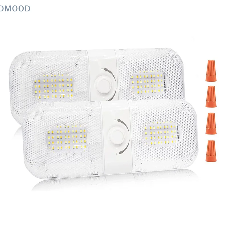2Pcs 120LED 12-24V Car Interior Light Dome Roof Ceiling Reading Light Cabin Lights For Van Truck RV Boat Camper Car Interior Lig image 2