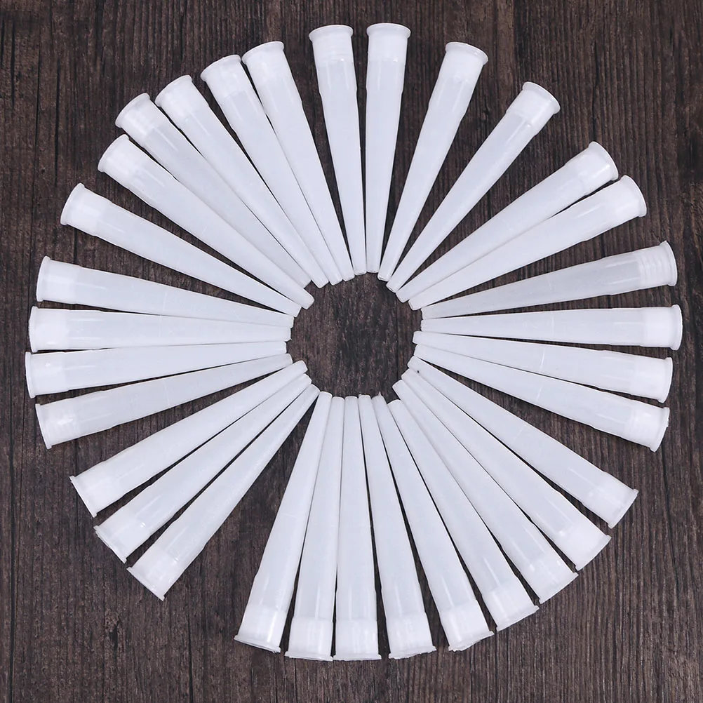 

50Pcs Glass Glue Nozzle High Hardness Reusable Caulking Tips for Silicone Sealant Mastic Leak Prevention Wall Tile Floor Repair