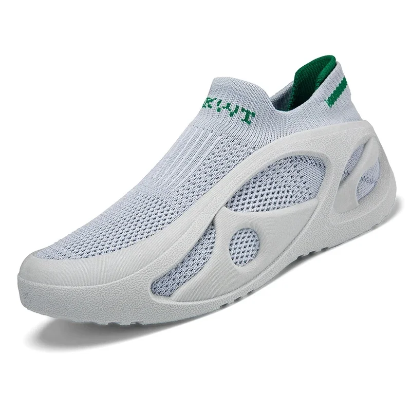 Men's Running Shoes Thin Mesh Breathable Slip-On Sports Sneaker Casual One-Step Socks Design for Comfort Tennis Shoes zapatillas