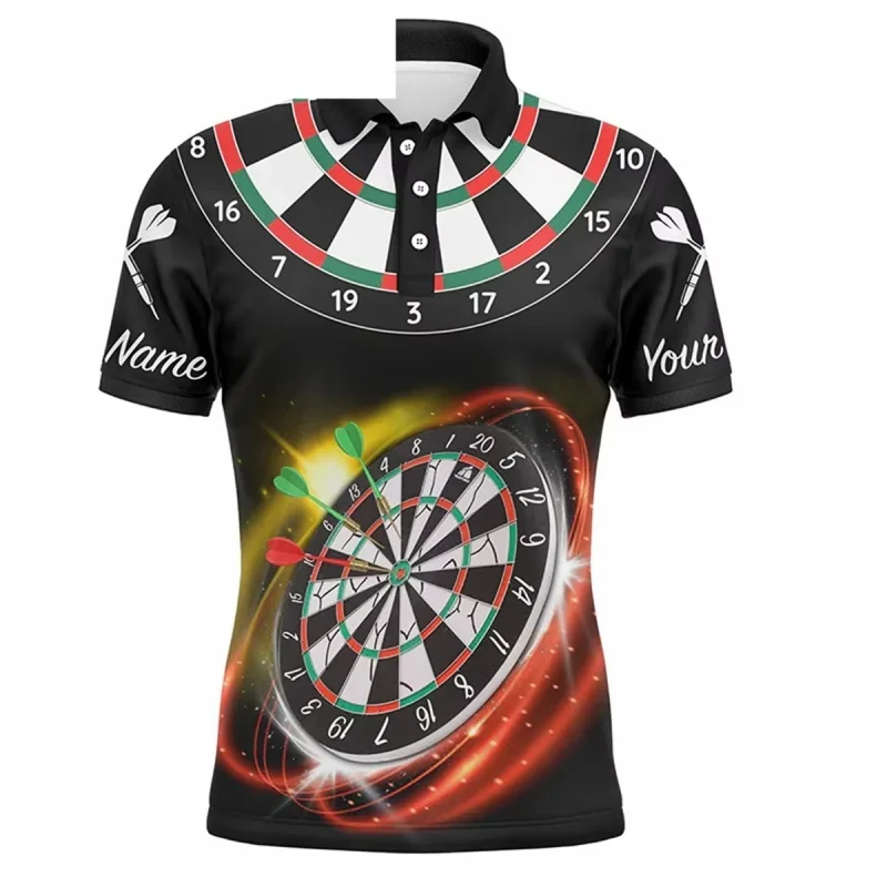 

3D Printed Dart Sports Polo Shirt For Men Customized Name Pattern Tees Summer Street Loose Short Sleeve Tops Lapel T-Shirts