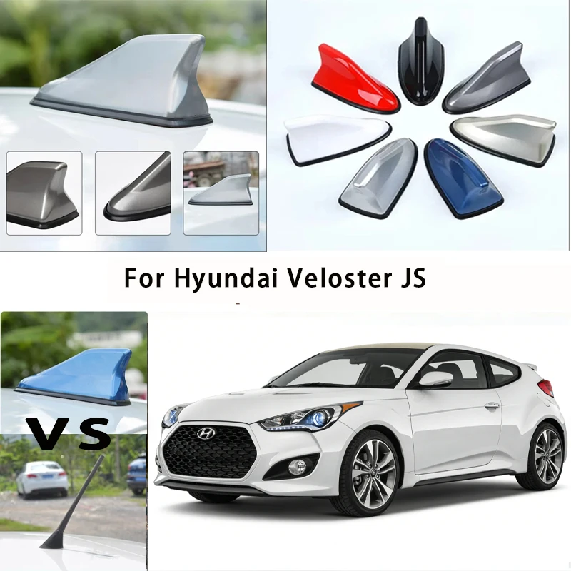 For Hyundai Veloster JS   Car Roof Top Mount Shark Fin Aerial Antenna Toppers Auto Radio AM FM Antenna Signal Amplifier Aerial