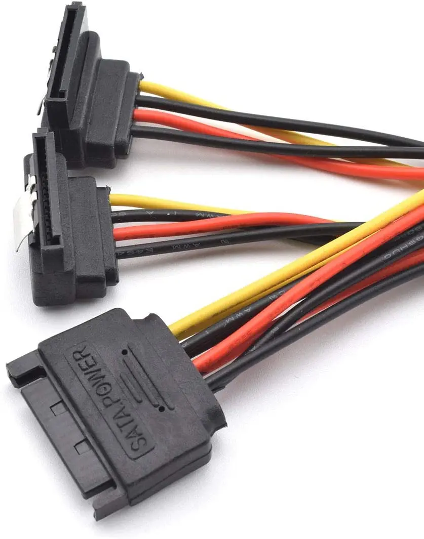 YINETTECH - Adaptateur Alimentation 6 Broches Vers 3x SATA 15 Broches - Câble 50 Cm Pour Corsair RM/HX/AX Series