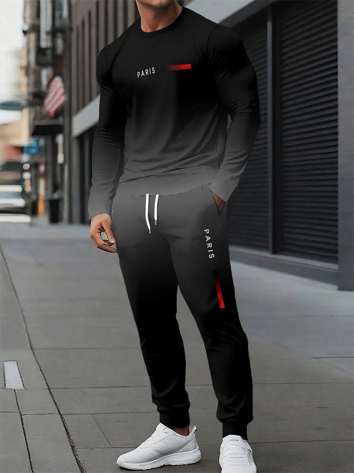 

Autumn Winter Two Piece Set for men Drawstring Women's Tracksuit tshirt Suit Quality Comfortable Casual Pullover Fashion Suits﻿﻿