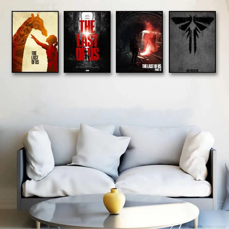 Póster de The Last Of Us, Adhesivo de pared para habitación, impresiones de papel Kraft, pintura artística, estética y decoración de juguetes,