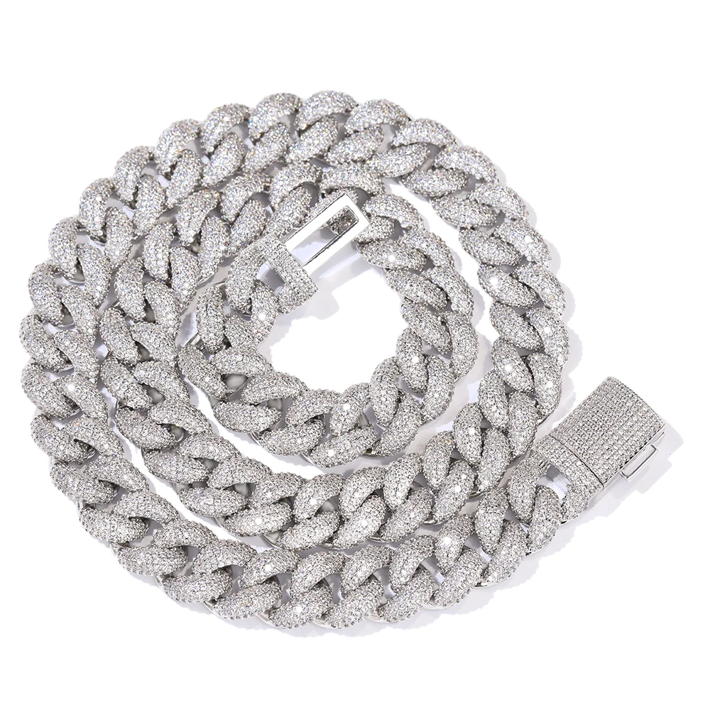 

Fashion Cuban Chain Iced OutCubic Zirconia Necklace Paved 5A+ CZ Luxury Hiphop Jewelry Choker Rapper Rock Gift For Men Women