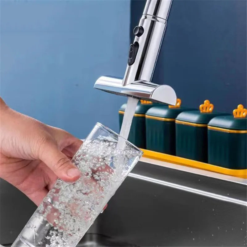 Kitchen 3 Modes Waterfall Faucet Extender Sprayer Head Filter Nozzle Faucet Connector Mixers Tap Accessory