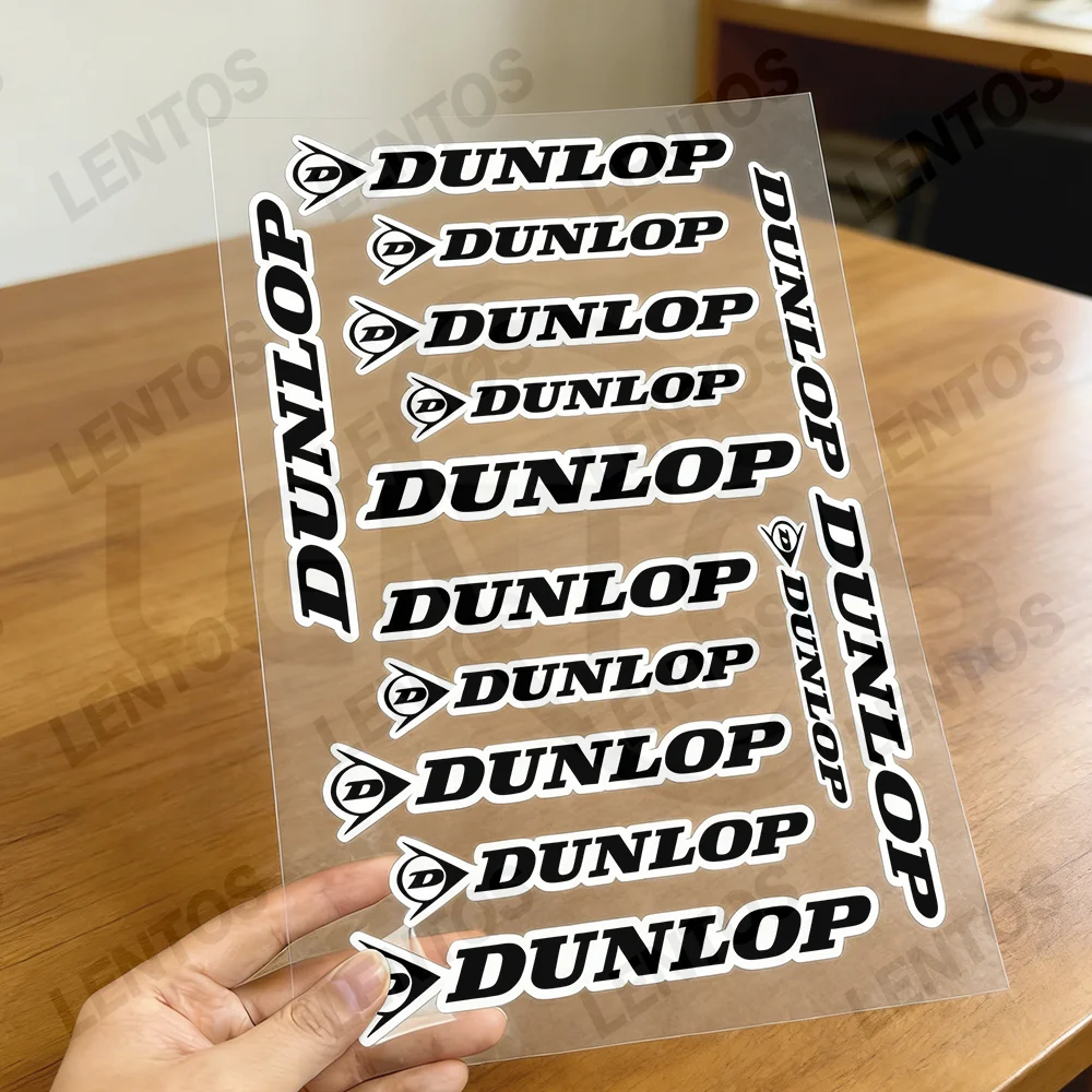 

Светоотражающие наклейки Dunlop для мотоциклов, водонепроницаемые виниловые наклейки для мотоциклетных шлемов, топливных баков и велосипедов