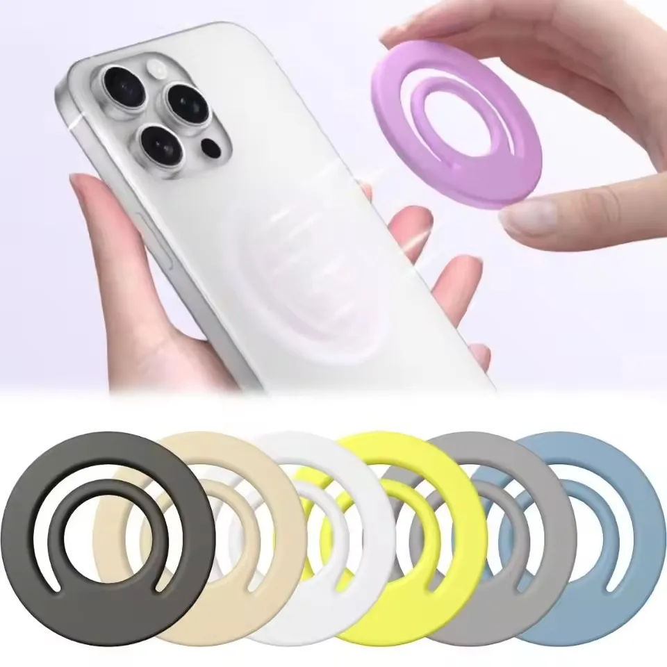 Magnetic Grip Phone Holder Stable Silicone Phone Ring Holder Comfortable Phone Strap for iPhone 16 15 14 13 Samsung Accessories