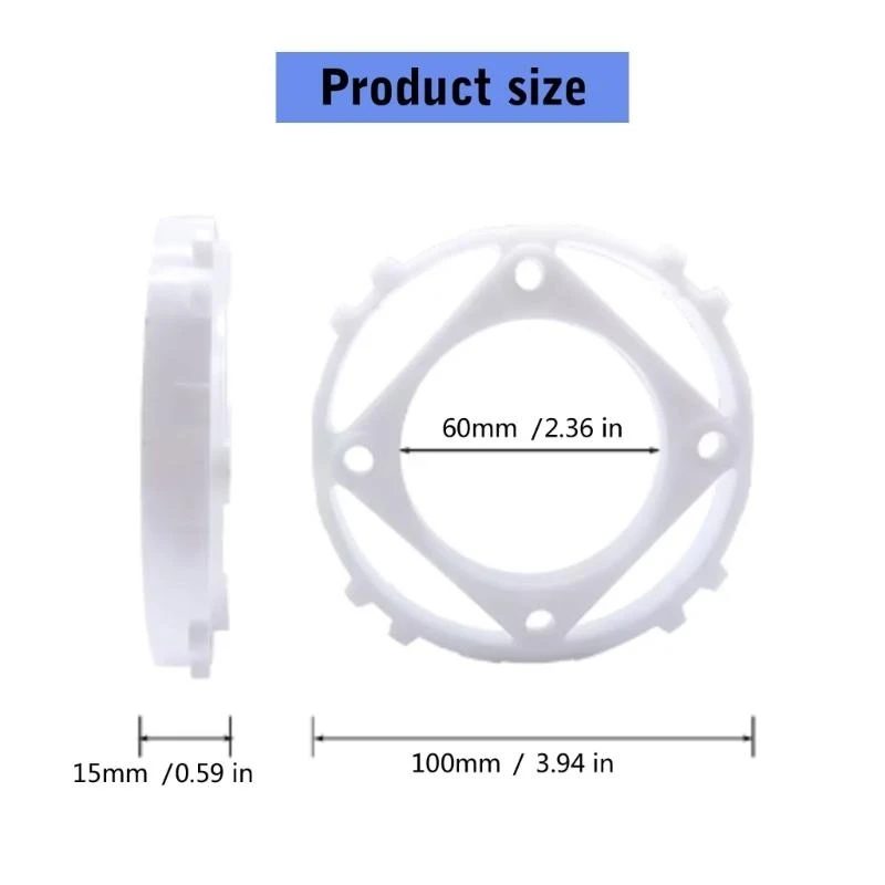 5pcs 100x60x15 mm 15 ° Pasos los anillos ubicación blanca Soporte placa soporte inferior para tazas succión