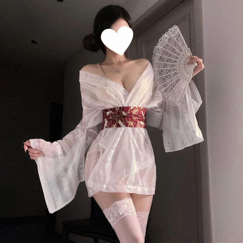 

Кимоно в японском стиле, сексуальные халаты юката, женская ночная рубашка, прозрачная пижама, косплей, ночной клуб, вечерние комплект для взрослых, соблазнительный флирт